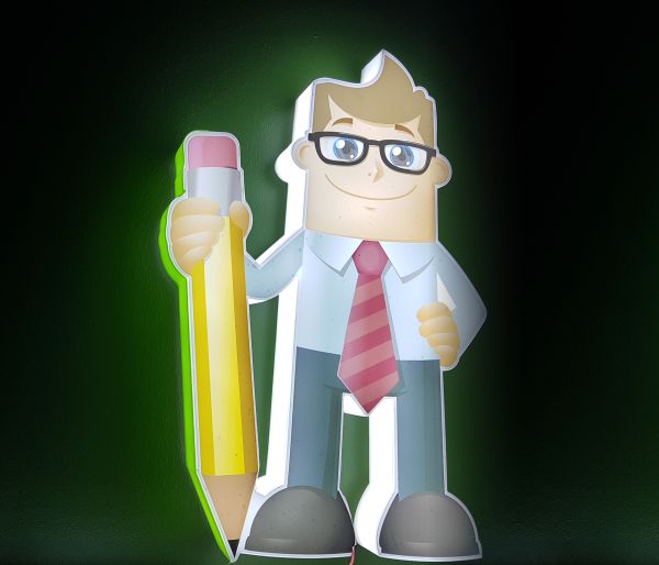 3D Illuminated Logo with Vinyl graphics